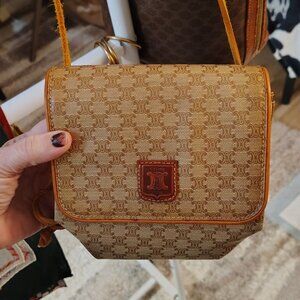 Vintage Rare Celine Mini Accordian Style Hand bag - strap replaced